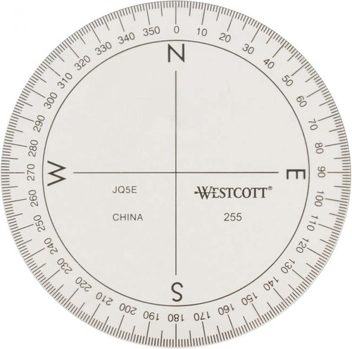 360 degree compass - compass, protractor