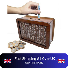Wooden money box with counter - wooden,