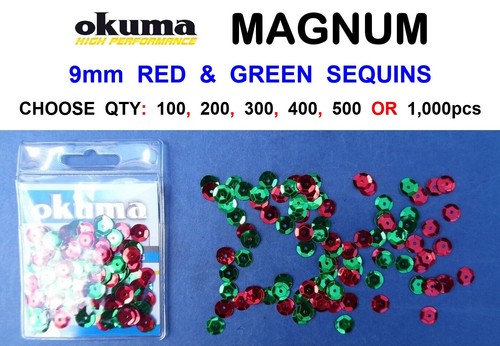 Okuma red green 9mm - 9mm, sequins