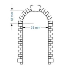 Arched quoins 36x18mm laser - arched,