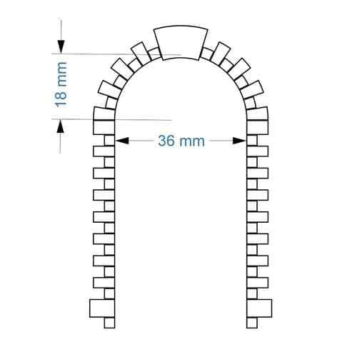 Arched quoins 36x18mm laser - quoins,