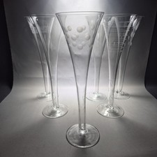  6x Champagne Flutes Trumpet