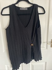 Bnwot Black Textured Vest Top