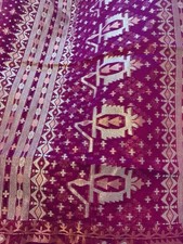 Dhakai Jamdani Saree Magenta