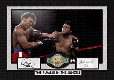 Muhammad Ali - George Foreman  ORIGINAL A4 Signed PHOTO PRINT MEMORABILIA