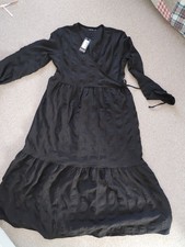 Maxi Boohoo Uk 16 Black Dress