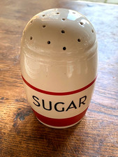 ART DECO - 30'S SADLER " KLEEN KITCHEN WARE " RED  SUGAR SHAKER SIFTER