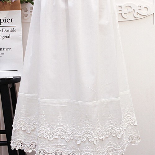 Lady white lace trim safety - lace,