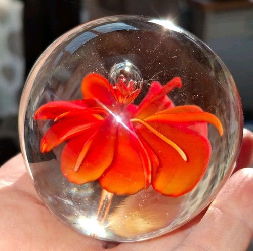 Fenton glass paperweight - glass,