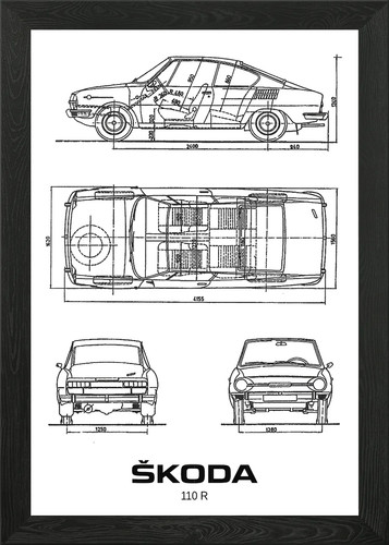 Bnw skoda 110 framed - 110, r