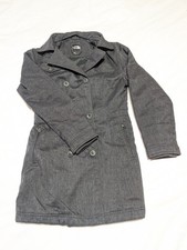 The North Face Womens Trench Coat Small S Grey Rain Jacket