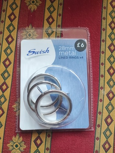 Lined rings 28mm metal - lined,