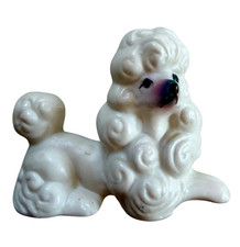 Vintage Poodle Figurine White