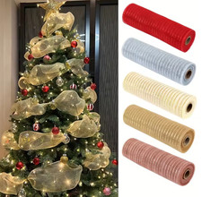Christmas Tree Mesh Ribbon 10