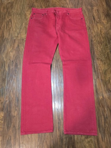 Bright red vintage levi - red,