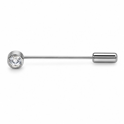 Clear crystal tie - crystal, pin