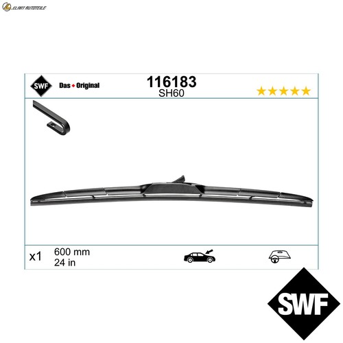 Wiper blade 116183 - wiper,