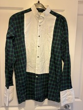 Men's Black watch Tartan Dinner Shirt Dress Shirt The Saville Row Company 16"