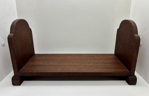 Vintage solid walnut book rack - walnut,