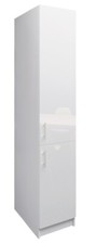 JD Greta Kitchen Tall Larder Unit Fixed Height 400mm Cabinet – White Gloss