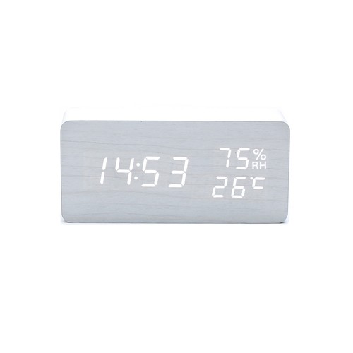 Wooden digital alarm - wooden, led