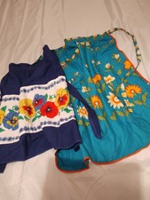 2 Vintage Half Pinny Aprons