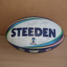 Rugby League World Cup England & Wales 2013 Ball Steeden Signed