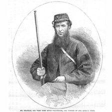 Mr Sharman 4th West York Rifle Volunteers - Antique Print 1865
