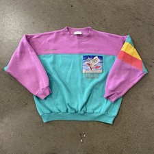 Adidas Vintage 80s Olympic Oslo/Melbourne AUS Crewneck Sweatshirt Colorblock M