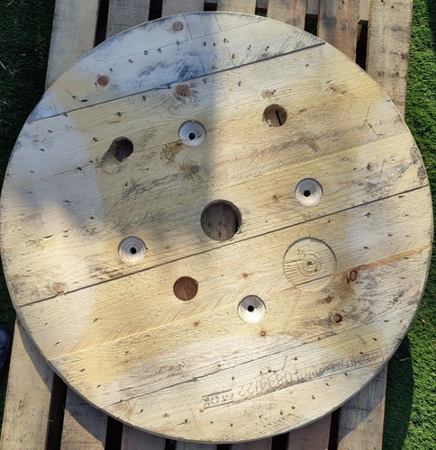 Wooden cable reel drum - reel, top
