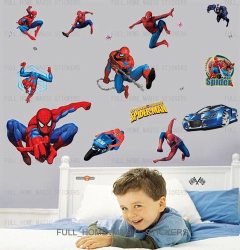 Large spiderman wall stickers - large,