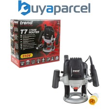 Trend T7ELK 110V 1/2in Variable Speed Router Plunge Cut Soft Start 1750W Cased