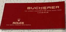 Vintage Early 1950's ROLEX BUCHERER Watch Brochure Pamphlet Catalogue Nr Mint