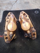 Rear Brembo 2 Pot Brake Calipers Gold For: Subaru Impreza GDB GGB WRX STI 01-07