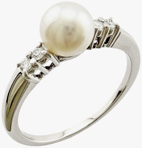 Mikimoto pearl diamond ring - mikimoto,