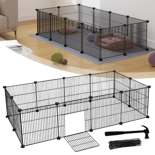 Black pet playpen diy - black, small