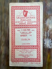 Dublin Ordnance Survey 1950’s Map Sheet 16 Survey of Ireland 1955