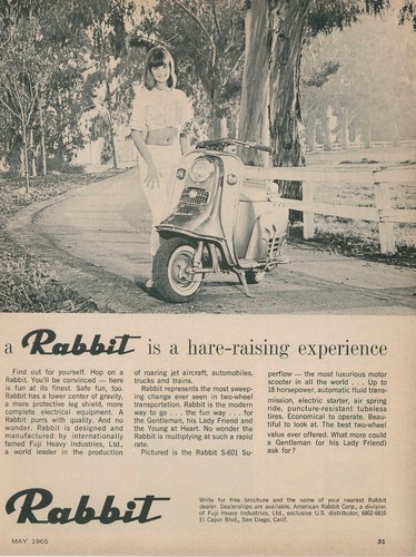 1965 rabbit vintage - vintage, scooter