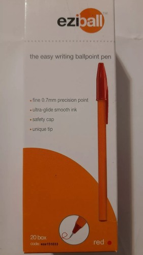 Red ballpoint pen - red,