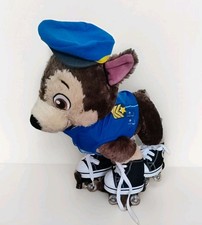 Paw Patrol Chase with roller skates and hat Build A Bear Plush Soft Toy. 