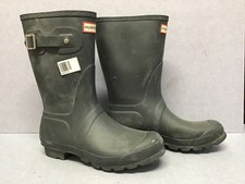 Hunter Short Wellies Wellington Boots Size 7 eu 40 Matt Grey T4097  G