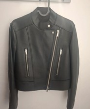 Reiss black leather biker