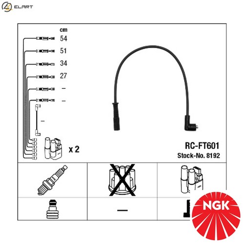 Ignition cable kit 8192 - kit,