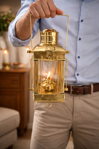 Handmade brass ship oil - ship,