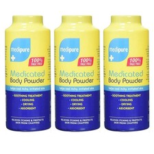 3 x Medicated Body Powder 100%