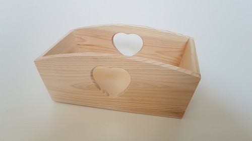 Unpainted wooden box