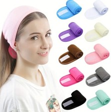 Adjustable Headband Facial Hairband Make-up Wrap Spa Hair Band Terry Cloth UK