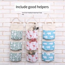 Wall Hanging Storage Bag The Door Organizer, 3 Pockets Hanging Storage Wall Bag