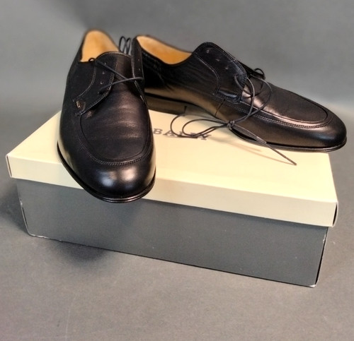 Bally black leather lace - black,