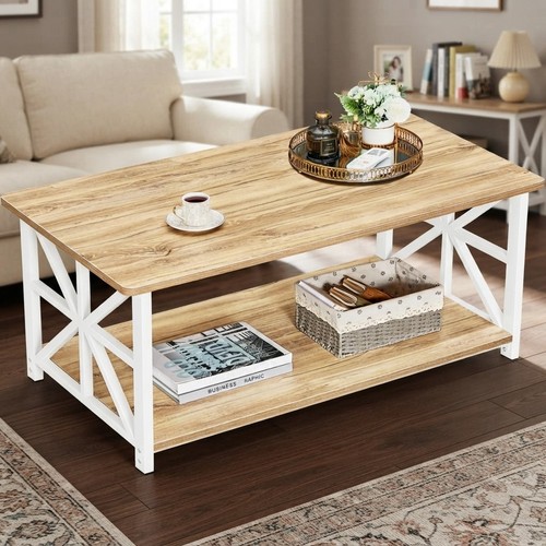 Chic tier oak coffee table - chic,